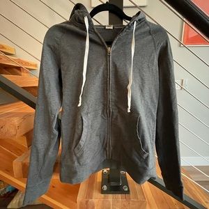 J. Crew Dark Grey Zip Up Hoodie
